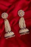 Buy_Khushi Jewels_Gold Plated Crystals, Beads, Stones Earrings _Online_at_Aza_Fashions