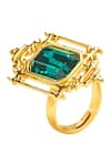 Buy_Confluence_Gold Plated Eina Ahluwalia Crystal Ring_at_Aza_Fashions