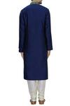 Shop_Arihant Rai Sinha_Blue Raw Silk Kurta Set For Men_at_Aza_Fashions
