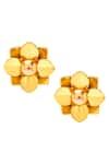 Buy_Confluence_Gold Plated Beads Shivan And Narresh Floral Studs_at_Aza_Fashions