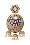 Kiwi by Musskan_Blue Kundan Earrings_Online_at_Aza_Fashions