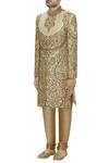 Arihant Rai Sinha_Cream Silk Embroidered Sherwani Set_Online_at_Aza_Fashions
