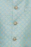 Arihant Rai Sinha_Blue Brocade And Silk Kurta Set_at_Aza_Fashions