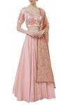Neha Mehta Couture Peach Embroidered Lehenga Set Online at Aza Fashions Neha Mehta Couture_Peach Embroidered Lehenga Set_Online_at_Aza_Fashions
