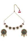 Buy_Belsi's_White Kundan Choker Set_at_Aza_Fashions