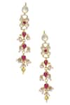 BelsI'S_White Kundan Necklace Set_Online_at_Aza_Fashions