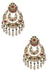 Buy_Belsi's_Gold Plated Kundan Chandbali_at_Aza_Fashions