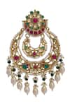 Belsi's_Gold Plated Kundan Chandbali_Online_at_Aza_Fashions