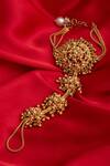 Mira By Radhika Jain Gold Plated Bead Haathphool Online at Aza Fashions Mira By Radhika Jain_Gold Plated Bead Haathphool_Online_at_Aza_Fashions