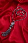 Buy_Shillpa Purii_Grey Crystal Necklace _Online_at_Aza_Fashions