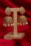 Buy_Shillpa Purii_Gold Plated Stone Jhumkas_Online_at_Aza_Fashions