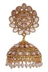 Shillpa Purii_Gold Plated Stone Jhumkas _Online_at_Aza_Fashions