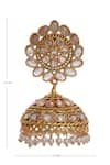 Shop_Shillpa Purii_Gold Plated Stone Jhumkas _Online_at_Aza_Fashions