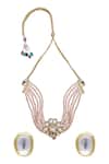 Buy_Just Shradha's_Gold Plated Beads Choker Set_at_Aza_Fashions