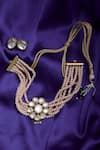 Buy_Just Shradha's_Gold Plated Beads Choker Set_Online_at_Aza_Fashions