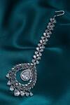 Chaotiq By Arti_Silver Plated Stone Studded Maangtikka_Online_at_Aza_Fashions