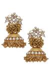 Buy_Auraa Trends_Kundan Jhumka Earrings_at_Aza_Fashions