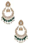 Buy_Auraa Trends_Gold Plated Kundan Chaandbalis _at_Aza_Fashions