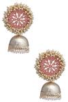 Buy_Kista_Gold Plated Stones Floral Head Jhumkas_at_Aza_Fashions