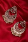 Buy_Kista_Gold Plated Stones Studded Danglers_Online_at_Aza_Fashions