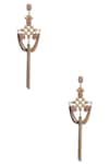 Buy_Masaya Jewellery_Gold Plated Stone Earrings _at_Aza_Fashions