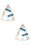 Buy_Esme By Aashna Dalmia_Blue Crystal Earrings _at_Aza_Fashions
