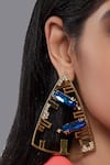 Shop_Esme By Aashna Dalmia_Blue Crystal Earrings _at_Aza_Fashions