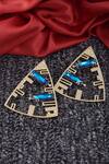 Buy_Esme By Aashna Dalmia_Blue Crystal Earrings _Online_at_Aza_Fashions