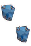 Buy_Esme By Aashna Dalmia_Blue Crystals Geometric Stud Earrings _at_Aza_Fashions