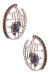Buy_Esme By Aashna Dalmia_Gold Plated Crystal Hoops _at_Aza_Fashions