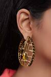 Shop_Esme By Aashna Dalmia_Gold Plated Crystal Hoops _at_Aza_Fashions