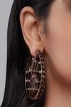 Shop_Esme By Aashna Dalmia_Gold Plated Crystal Hoops _at_Aza_Fashions