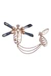 Buy_Esme by Aashna Dalmia_Gold Plated Crystal Insect Motif Brooch _at_Aza_Fashions