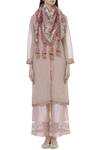 Shop_Torani_Pink Chanderi Printed Scarf_at_Aza_Fashions