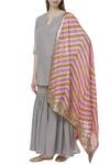 Buy_Samyukta Singhania_Beige Tussar Silk Dupatta_Online_at_Aza_Fashions