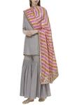 Shop_Samyukta Singhania_Beige Tussar Silk Dupatta_Online_at_Aza_Fashions