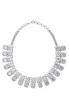 Buy_Moh-Maya By Disha Khatri_Silver Plated Crystals Choker Set _Online_at_Aza_Fashions