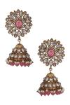 Shop_Moh-Maya by Disha Khatri_Gold Plated Kundan Earrings Set_Online_at_Aza_Fashions