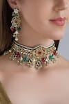 Buy_Posh By Rathore_Gold Plated Kundan Choker Set _at_Aza_Fashions
