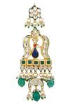 Buy_Posh By Rathore_Gold Plated Pearls, Beads Kundan Necklace Set _Online_at_Aza_Fashions
