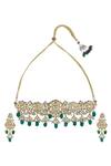 Shop_Posh By Rathore_Gold Plated Kundan Choker Set _at_Aza_Fashions