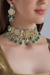Buy_Posh By Rathore_Gold Plated Kundan Choker Set _at_Aza_Fashions