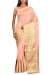 Buy_Pinki Sinha_Pink Chanderi Silk Handloom Saree _at_Aza_Fashions