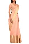 Pinki Sinha_Pink Chanderi Silk Handloom Saree _Online_at_Aza_Fashions