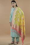 Ekaya Banaras_Green Woven Kurta Set_Online_at_Aza_Fashions