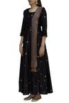 Buy_Pinki Sinha_Black Handloom Banarasi Anarkali With Dupatta