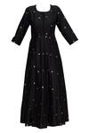 Pinki Sinha_Black Handloom Banarasi Anarkali With Dupatta_Online