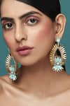 Buy_Confluence_Gold Plated Stones Deepa Gurnani Bead Earrings_at_Aza_Fashions