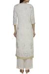 Shop_Shehlaa Khan_White Tuelle Embroidered Kurta Set_at_Aza_Fashions