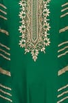 Ariyana Couture_Green Muslin Embroidered Kurta Sharara Set_at_Aza_Fashions
